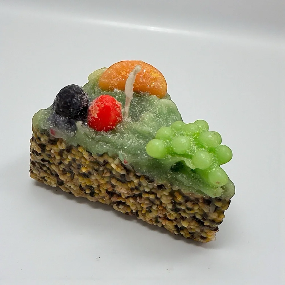 Cerería Introna Fruit Cake Slice Candle Italian Dessert Decor NWT